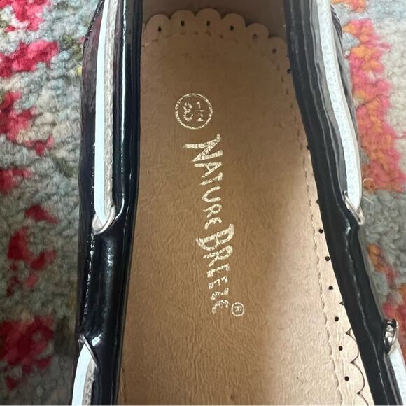 Nature Breeze Black & White Patent Leather Flats - Size 8.5 - Picture 2 of 7